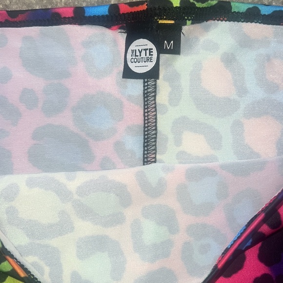 iHeartRaves Rainbow Leopard Bikini Top - Picture 2 of 2